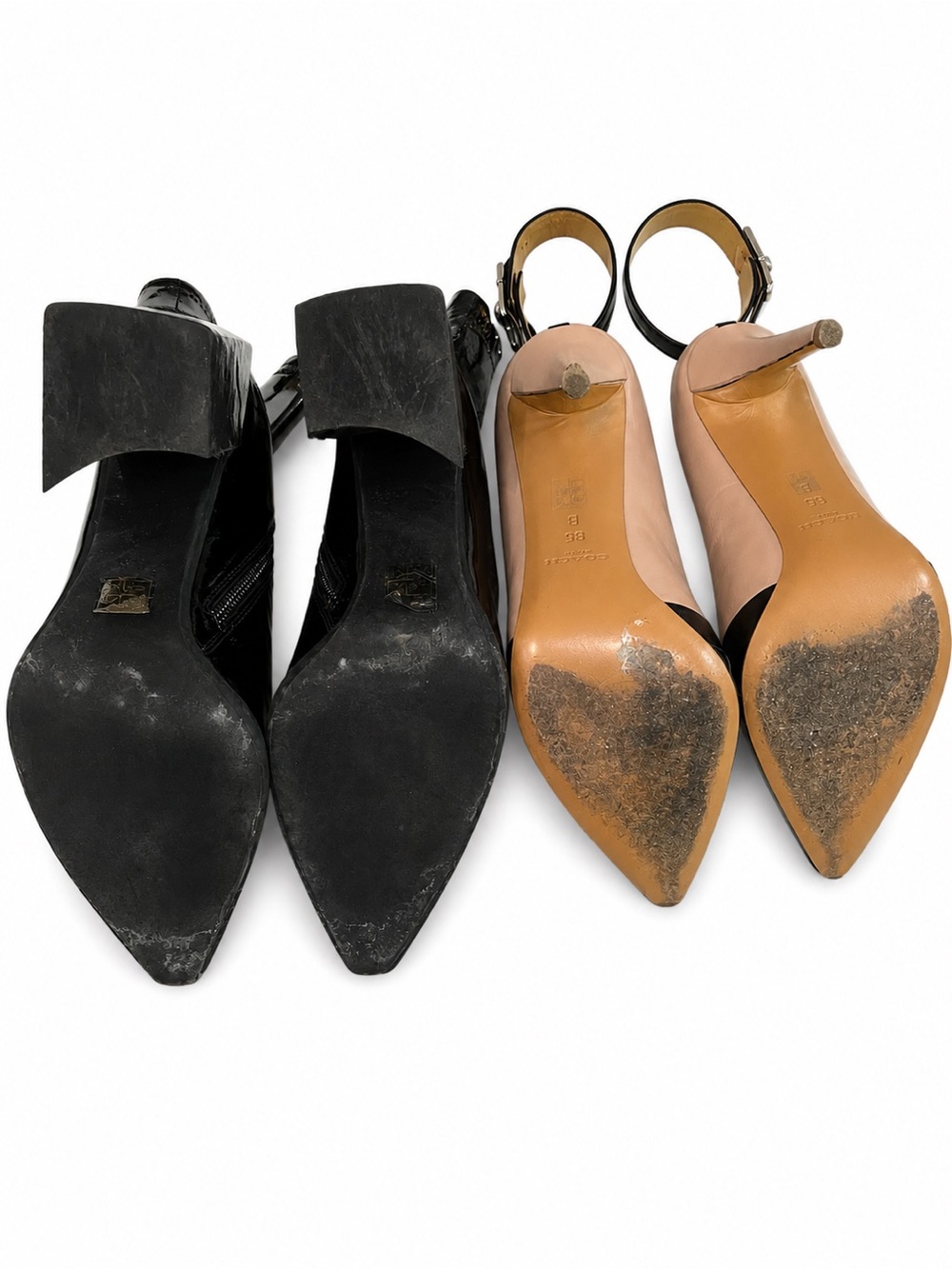 2 PACK SHOES coach heels, black boots Women’s size 8.5 - Picture 5 of 5